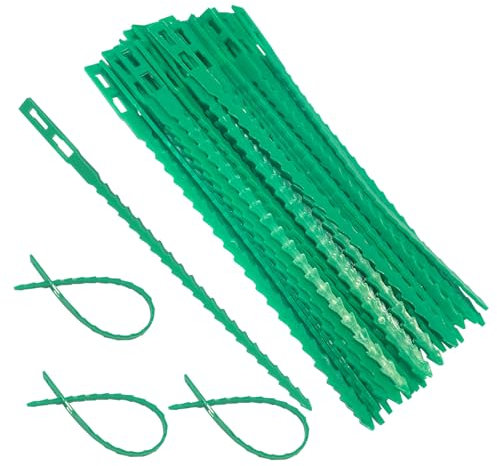 KAIYAYA 150 Pièce Attaches de Plantes Réglables de Jardinage Liens de serrage en plastique Lien réglables et réutilisables en plastique pour Vertes Arbustes Jardinage Bricolage Maison Bureau