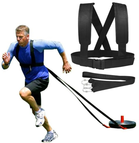 Zestivra Arnés De Trineo para Tirar | Arnés Multiusos para Tirar De Trineos Y Entrenamiento Trineo De Pesas Entrenamiento De Fuerza Entrenamiento Correas Ajustables Arnés De Trineo