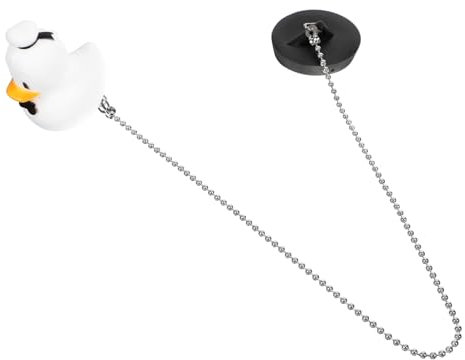 GLEAVI Tapón de Bañera de Diseño con Cadena Tapón de Drenaje de Baño Inoxidable para Evitar Obstrucciones y Ahorrar Agua