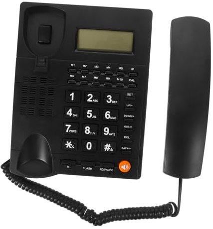 HOMSFOU Téléphone Fixe à Grandes Touches pour Personnes Âgées comme Téléphone De Bureau