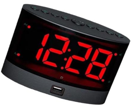 TOWARDSNAN 2 sveglie orologio per dormienti pesanti con shaker da letto regolabile intensità vibrazioni USB ricaricabile facile snooze sveglia anziani