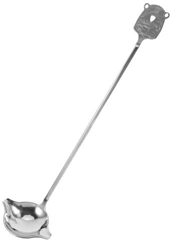 Louche à Bec Verseur en Acier Inoxydable Portable pour Sauces | Long Manche, Finition Argenté, Usage la Cuisine, Modèle Polyvalent, Nettoyage Simple