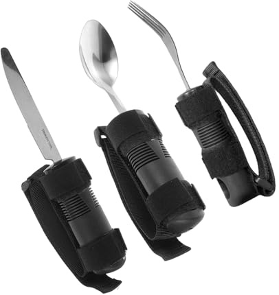 PACKOVE Couverts Lestés Ergonomiques pour Personnes Âgées et Handicapées Anti-tremblements avec Prise Main Facile et Sécurité Pendant les Repas