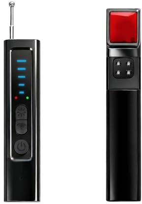 Detector de Dispositivos Ocultos Detector de Cámaras y Micrófonos Ocultos | 4 en 1 Spy Finder con Detección RF 1MHz-8GHz y 5 Niveles de Sensibilidad, para Hotel Oficina Hogar Viaje