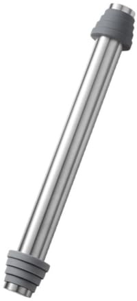 NiuLumea Mattarello con anelli di spessore regolabili, rullo per impasto in acciaio inox, per pizza, pasta, biscotti, non facile da pulire, grigio, 40 cm