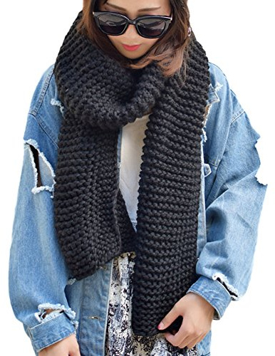 DELEY Unisex Paar Chunky Zopfmuster Wolle Stricken Lange Loop Schal Schals Halstücher Halstuch Umschlagtücher Rundschal Winterschal