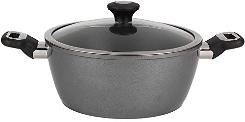 Thomas 1406204 Titanium Casserole Pan with Glass Lid, 26 cm, 5 L, Grey