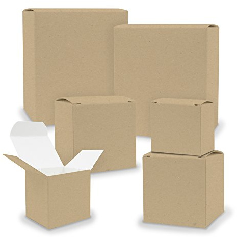 itenga Schachteln V2 24x Quader Würfel gemischt BRAUN Boxen zum Basteln