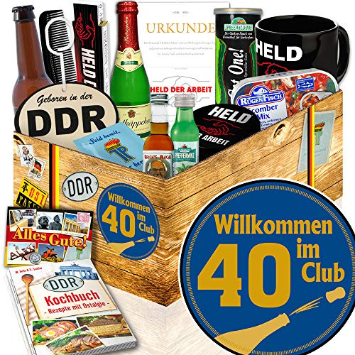 Wilkommen im Club 40 / Geschenke zum 40 Geburtstag/DDR Männerbox DDR