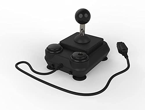 ArcadeR Joystick estándar de 9 pines compatible con Atari, Commodore, Sega, etc., Colores:Vollschwarz
