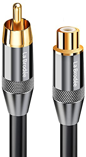 Câble de caisson de basses - Câble coaxial numérique RCA - Connecteurs plaqués or - Câbles audio - Caisson de basses - Récepteur AV amplificateur Home Cinema (M à F 3M)
