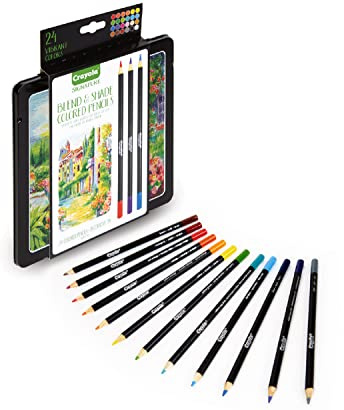 CRAYOLA - Signature, 24 colouring pencils shades and shadows, in decorated tin box, creative activity and gift, 68-2026