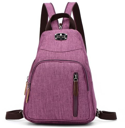 DORRISO Zaino Donna Moda Borsa da College Viaggio Daypack Casual Piccolo Zainetto Leggero Borse a Tracolla Viaggiare Vacanza Impermeabile Zaino Viola