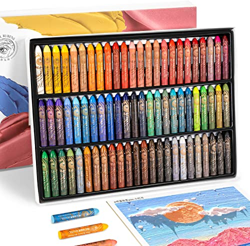 Paul Rubens Ölpastellkreide Set, 72 Farben Oil Pastels Weiche Pastellfarben für Künstler, Studenten und, Ideal zum Skizzieren, Dekorieren