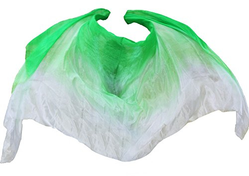 AMEEDA Bauchtanz Schleier Tanzschleier Frauen Schal Farbverlauf Seidenschleier for den Bauchtanz Bauchtanz-Kostüm (Color, Size : XXL-300cm-114cm)