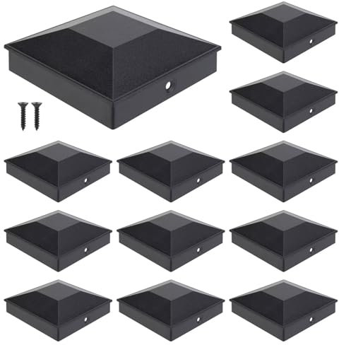 Capuchons de poteau de clôture en bois, 12 pièces