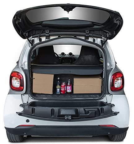 WOAFEY Ausziehbar Kofferraum Schutz Abdeckung Laderaumabdeckung für Smart 451 Fortwo 2007-2014 Fortwo 453 2015-2019, Auto Cargo Cover Ersatz Rollo Decke ReißFest Kofferraumklappen,453