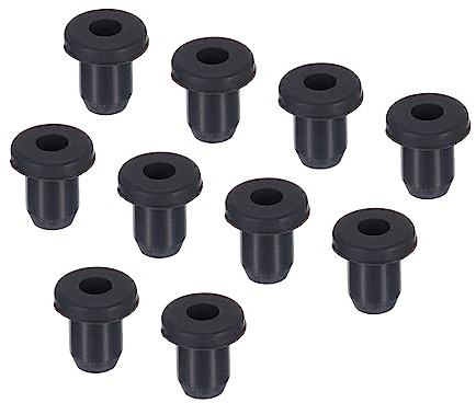 sourcing map 10Pcs Passe-Câble T-Forme Diamètre Installation 5mm, ID 3mm, Hauteur de 8.5mm Passe Fil Rondelle Caoutchouc de Protection Étanches et Flexibles pour Conduits de Câbles