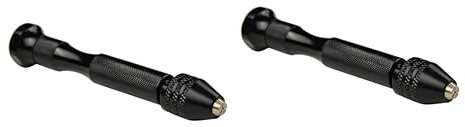 Uonlytech 2pcs Precision Pin Vise Hand Drill Drill Bits for Models and Hobby for Detailed Work and Modelling Tools