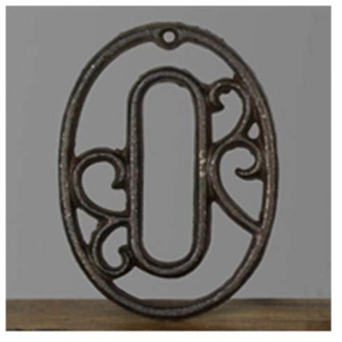 Adesivi for numeri di porta, Numeri di porta, 0-9 Decorazione murale digitale cava in ferro battuto in stile industriale, caffetteria/bar/ristorante Targa for numero civico fai da te, 1 pz (Colore: 8)