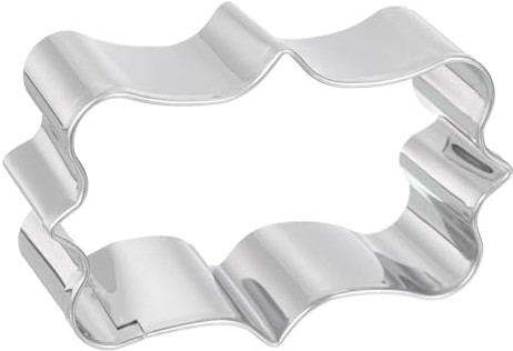 QUARKZMAN 2.8 x 1.7 x 1 TagliaBiscotto per Cottura Acciaio Inox Argento Tono Medio Rettangolare Cornice 2