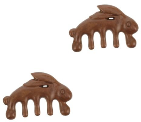 VALICLUD 2 Stück Holz Massagekamm Ergonomisches Massagewerkzeug für Körpermassage Praktische Anwendung für Tägliche und Robustes Verformungsfreies Holzdesign für Kopfmassage und