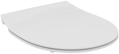 Ideal Standard Universal WC-Sitz mit Absenkautomatik (Softclose), Abnehmbarer Toilettensitz in ovaler Form für einfache Reinigung, Antibakteriell – Weiß (365x425x50 mm) | Mit Absenkautomatik (Softclose), Abnehmbarer Toilettensitz in ovaler Form für einfache Reinigung, Antibakteriell, E3746HY