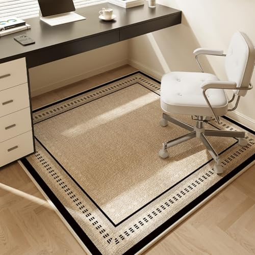 Odot Alfombra para Silla de Escritorio Alfombrilla Protectora para Suelos Alfombra Silla Ruedas Antideslizante Gaming, Tapete de Protección de Oficina para Parqué y Suelos Duros (Negro,120x120cm)