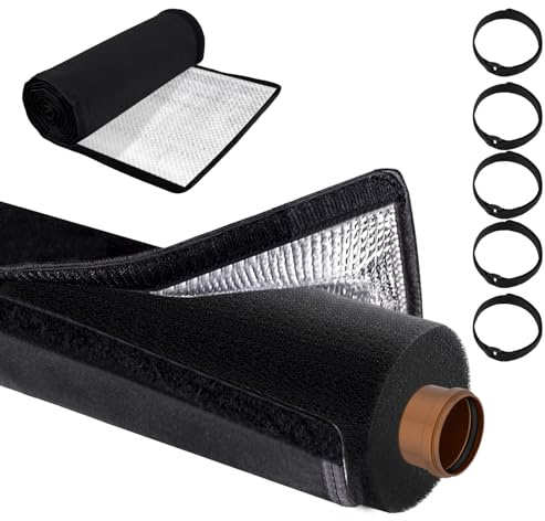 3 Layers HVAC Copper Pipe Insulation Cover 78.7''x11.8'' AC Pipe Insulation Covers 600D Oxford Air Conditioner Line Insulation Sleeve Central Mini Splits for Outdoor