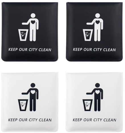 Ceniceros Portátiles, 4 Piezas Ceniceros de Bolsillo Portátiles, Ceniceros de Bolsillo Portátiles, Ceniceros de Bolsillo Ignífugos, Bolsa a Prueba de Olores, Ignífugo de PVC