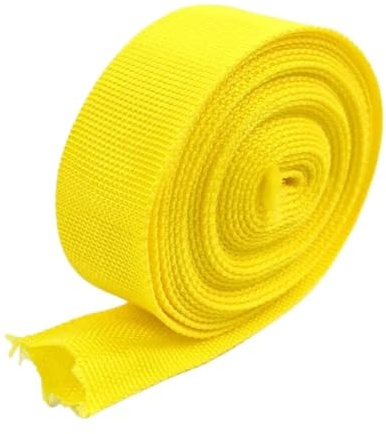 30 mm Schlauchgurtband, Längen 2/5/10 m, für Taschengurt, Hundehalsband, Kleidung, Dekoration, Schlüsselband, DIY-Nähzubehör(Yellow,2Meters)