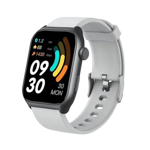 ionos smart watch for women & men, GPS Smartwatch with 100 Sport Modes, 10-Day Battery Life, IP68 Waterproof Activity Tracker for Android iOS (Gray)