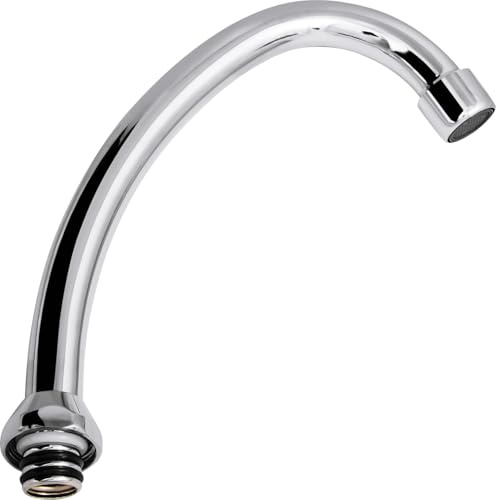 Cornat Auslauf HU 130mm – Verchromt – Mit Luftsprudler | Langlebig und rostfrei – Flexibel einsetzbar – Wasserauslauf – Schwenkauslauf – Wasserhahn Ersatzteile – praktisch