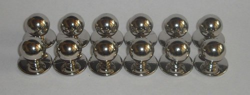 12 Kugelknöpfe für Kochjacken und Bäckerjacken Silber 1,Silber