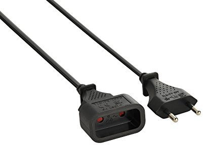 Electraline 20647011D - Prolunga, 2 metri, colore: Nero