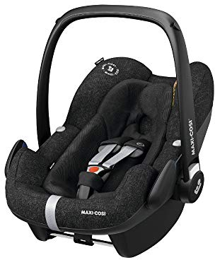 Maxi-Cosi Pebble Plus i-Size Babyschale, Gruppe 0+ Autositz für Babys, inkl. Sitzverkleinerer, nutzbar ab der Geburt bis ca. 12 Monate (0-12 kg / 45-75 cm), Nomad Black