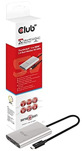 Club 3D SenseVision Externer Videoadapter Thunderbolt 3 2 x HDMI