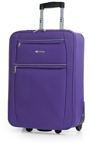 ITACA - Valigia 55x40x20 Trolley Bagaglio a Mano. Valigie per i Tuoi Viaggi in Cabina. Trolley Bagaglio a Mano. Materiale EVA Polyester Resistente e Super Leggero, Viola