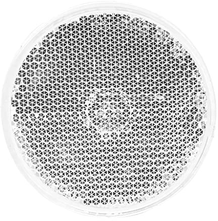 OROK - Catadioptre Rond adhésif/Réflecteur Rond, cataphote - Coloris : Blanc - Diamètre : 60mm - Forme : Ronde - 1 pièce - Accessoires universels pour remorque
