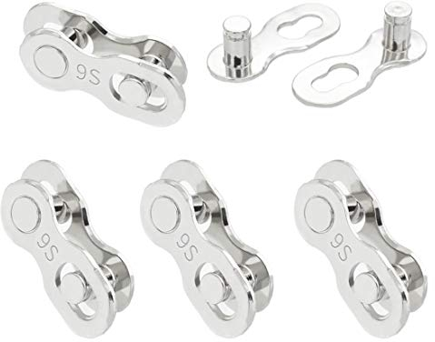 Lot de Connecteur de Chaîne Vélos Joints de Maillon Bicyclettes Attache Rapide Réutilisable Manquants Rapides pour VTT Vélos de Route (Argent, 11s)