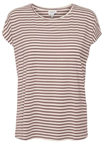 VERO Moda dam Vmava Plain Ss Top Stripe Ga JRS Noos T-shirt