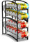 Mutool 2 Pack Stackable Can Rack Holder for Fridge Kitchen Cupboard, Counter-Top, Pantry Organizers and Storage, Blcak