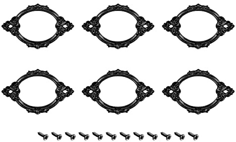 sourcing map 6Stk Etikettenhalter Visitenkarte Rahmen 68x44mm Schwarz | Metall, für Regal Büro