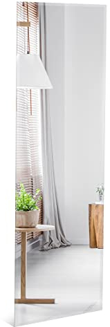 COSTWAY 110x38cm Ganzkörperspiegel Wandspiegel Türspiegel Hängespiegel Spiegel für Garderobe Schlafzimmer Wohnzimmer
