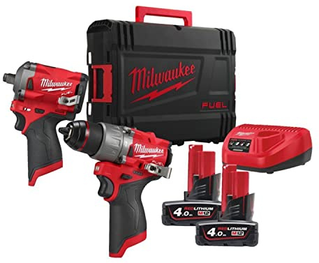 Milwaukee Maschinen-Set M12FPP2H2-402X: M12 FPD2-402X + M12 FIWF12-0X