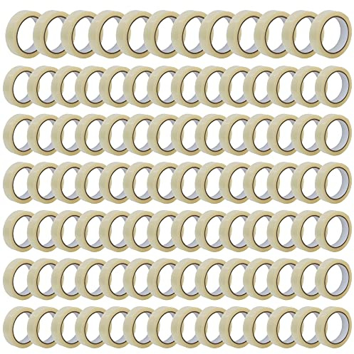 Coselena 96 Pack Cellotape Roll - 24mm x 66m Heavy Duty Sticky Packaging Tape - Easy to Use Crystal Clear Parcel Tape - Ideal Packing Tape for Tape Dispenser, Tape Gun & Cardboard Boxes for Moving