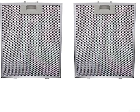 2 filtri antigrasso in metallo per cappa da cucina, 320 x 260 mm