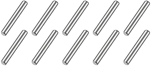 QUARKZMAN 3mm x 20mm Cheville Goupilles Inox Acier x 25pcs Étagère Équerres Support Piquets Épingle Tige Fixation Éléments pour Mécanique Industrie Fixation, [Argent Ton]