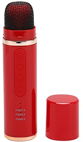 Karaoke Microphone for Kids, Wireless Bluetooth Karaoke Microphone, Portable Handheld Mic Speaker Machine for All Smartphones, Gifts for Girls Kids Adults All Age(Red)