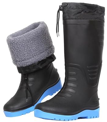 VesFy Watstiefel Samtisolierte Hüftwathose Für Herren, Leichte Watstiefel Aus PVC Für Angeln, Mit Stollenaußensohle (Color : Black, Size : 40 EU)
